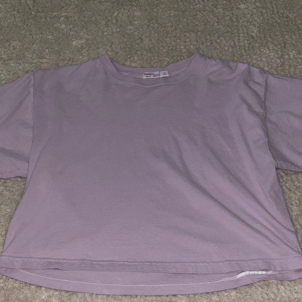 Hanes Purple Crop Top